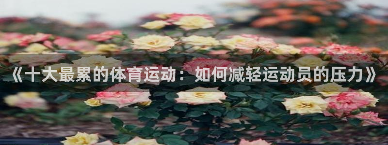 米兰体育官网下载平台注册：《十大最累的体育运动：如何减轻运动