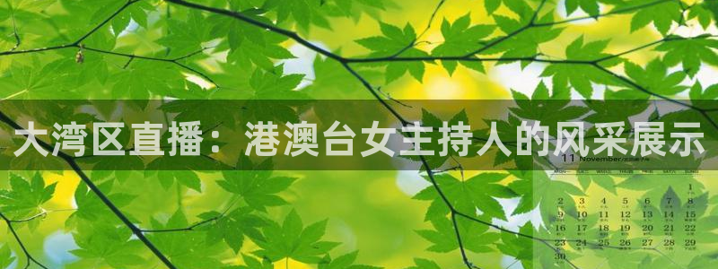 nba河豚体育直播：大湾区直播：港澳台女主持人的风采展示